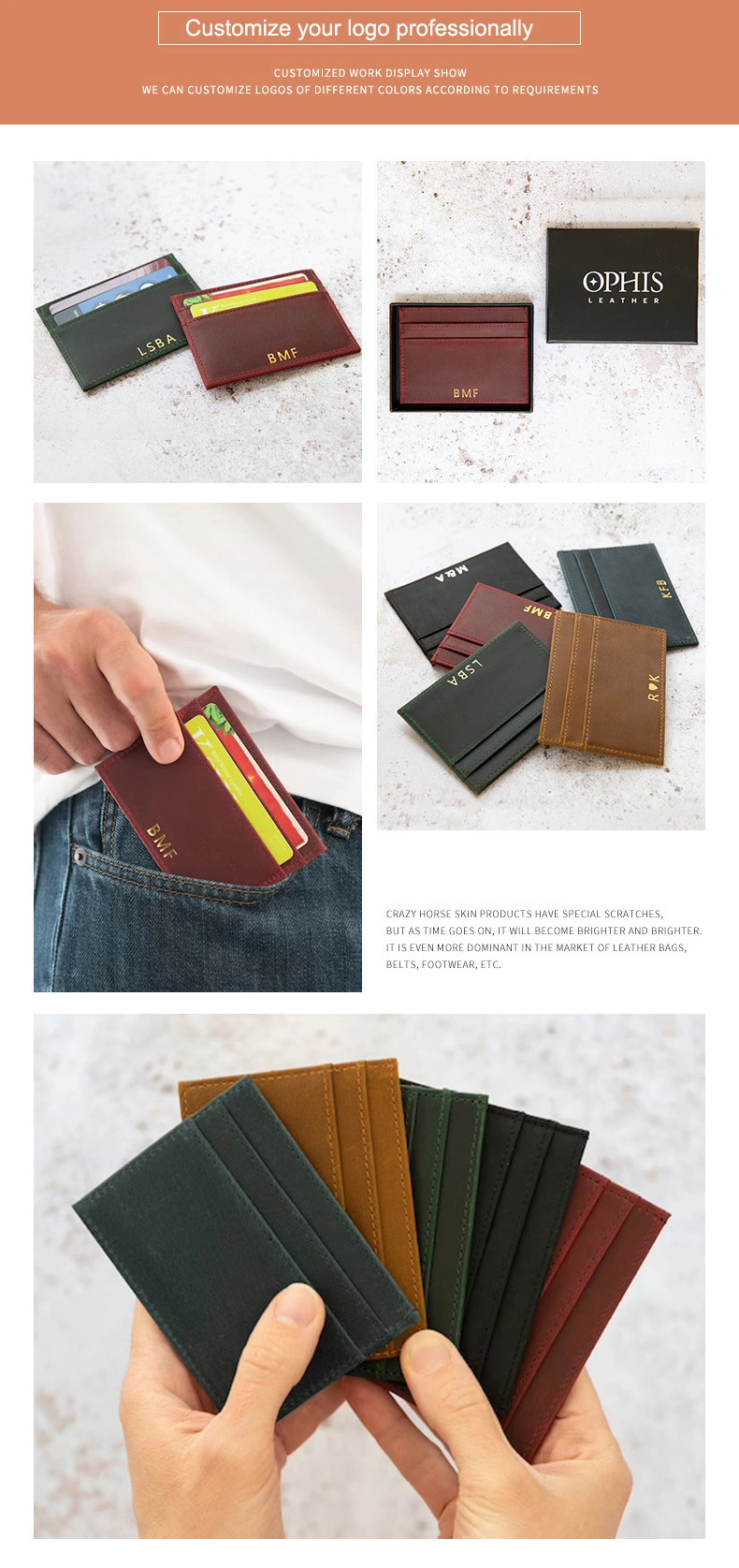 Customization Wholesale Passport Holders Wallet Leather PVC Foldable Metal Money Clip RFID Blocking Aluminum Business Magnetic ID Coin Credit Card Holder