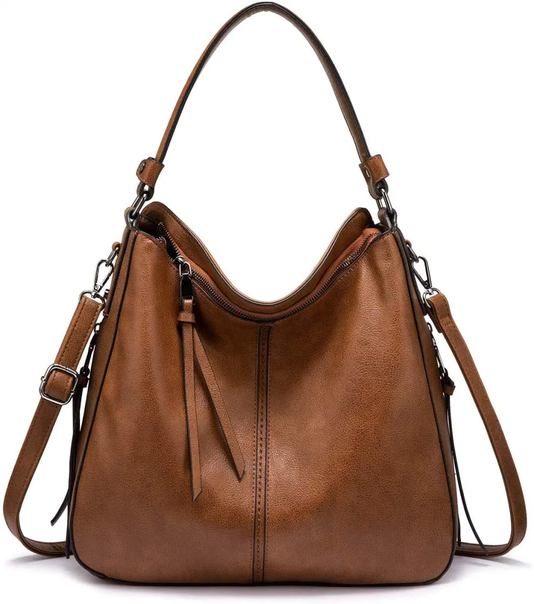 Hot Sell PU Vegan Leather Lady Fashion Designer Luxury Handbag Hobo Handbag for Women