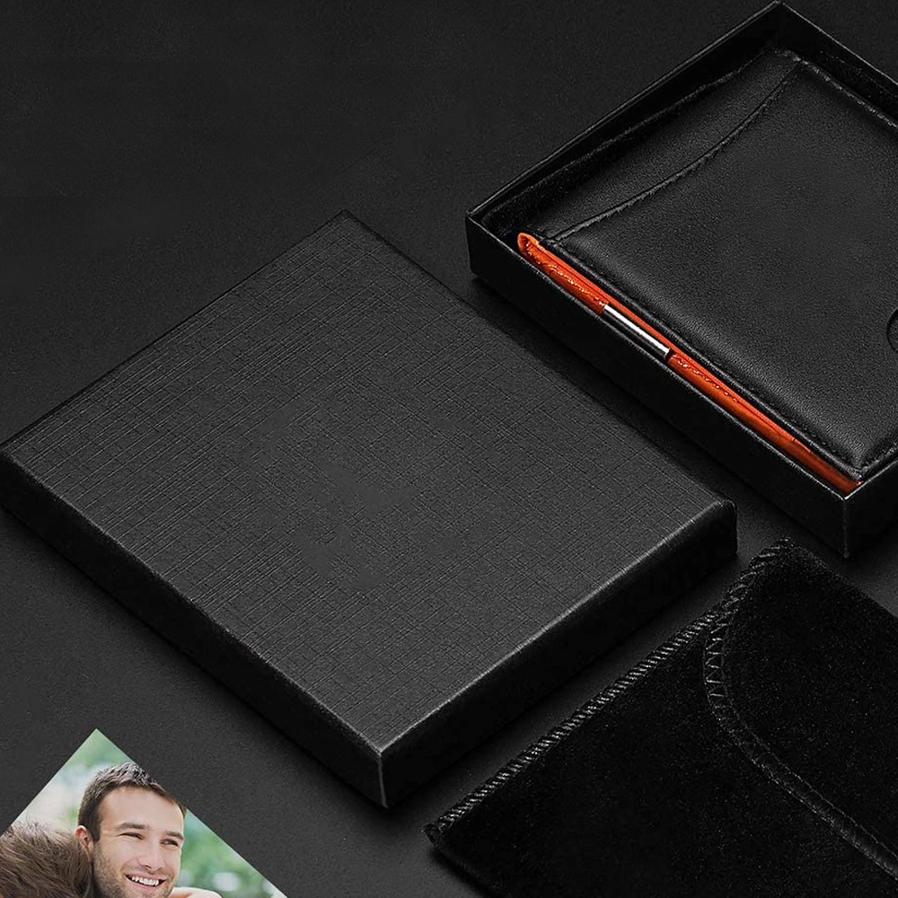 Hot Sales Slim Leather Bifold Classic Money Clip Wallet RFID Men Wallet